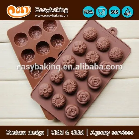 Wholesale blossom custom chocolate silicone moulds