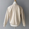 Beige Baseball Jacket Custom On Sale