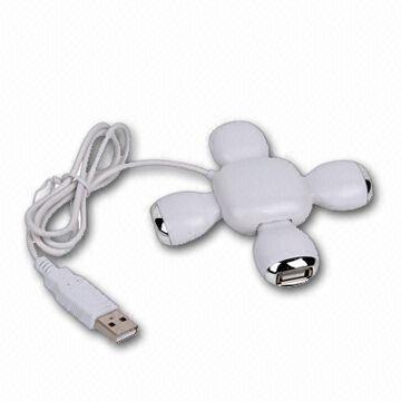 USB Hub with Ergonomic Design, Supports Plug-and-play