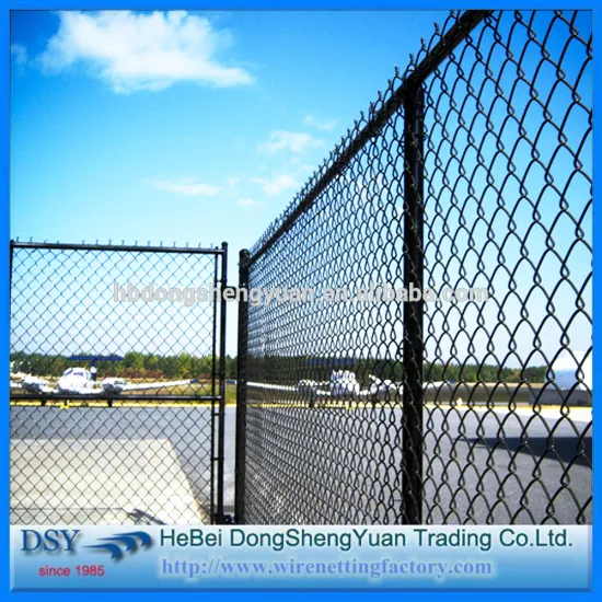 Galvanized Chain Link Fence /4' high x 10' long chain link portable panels permanent fences for houses