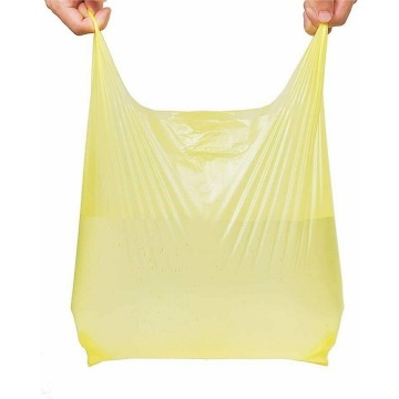 Custom Printed White Plastic Grocery Polythene Poly Carry out Shopping Bag