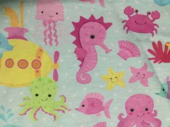 100% cotton cartoon print fabric for bed sheets