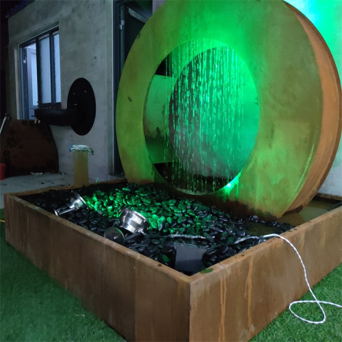 Corten Steel Water Rain Curtain Fountain