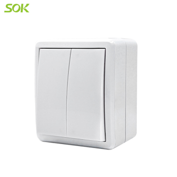 2Gang 2Way Switch With LED Indicator Surface Mounted