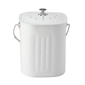 Cuboids White Compost Pail with Replaceable Charcoal Filter