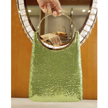 Women's Metal Mesh Tote Bag