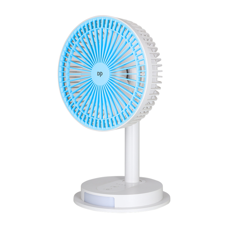 Portable USB Rechargeable Desk Fan High Capacity with Light