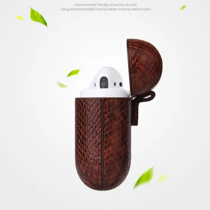 PGRETY Leather Earphone Cases: Snakeskin Texture Cases for AirPods 1, 2, 3, and AirPods Pro 2