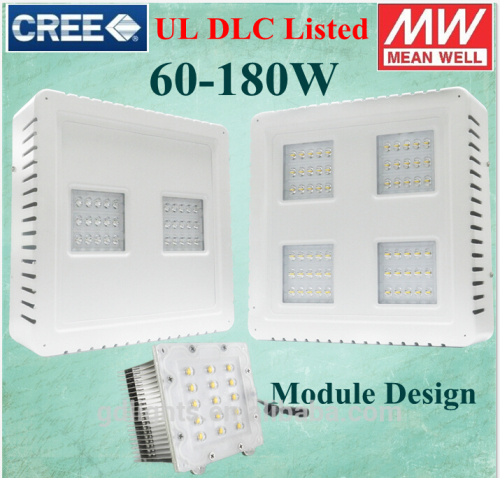 DLC UL approval Surface Mounted or Recessed 60W 90W 120W 180W Petrol Station LED Light