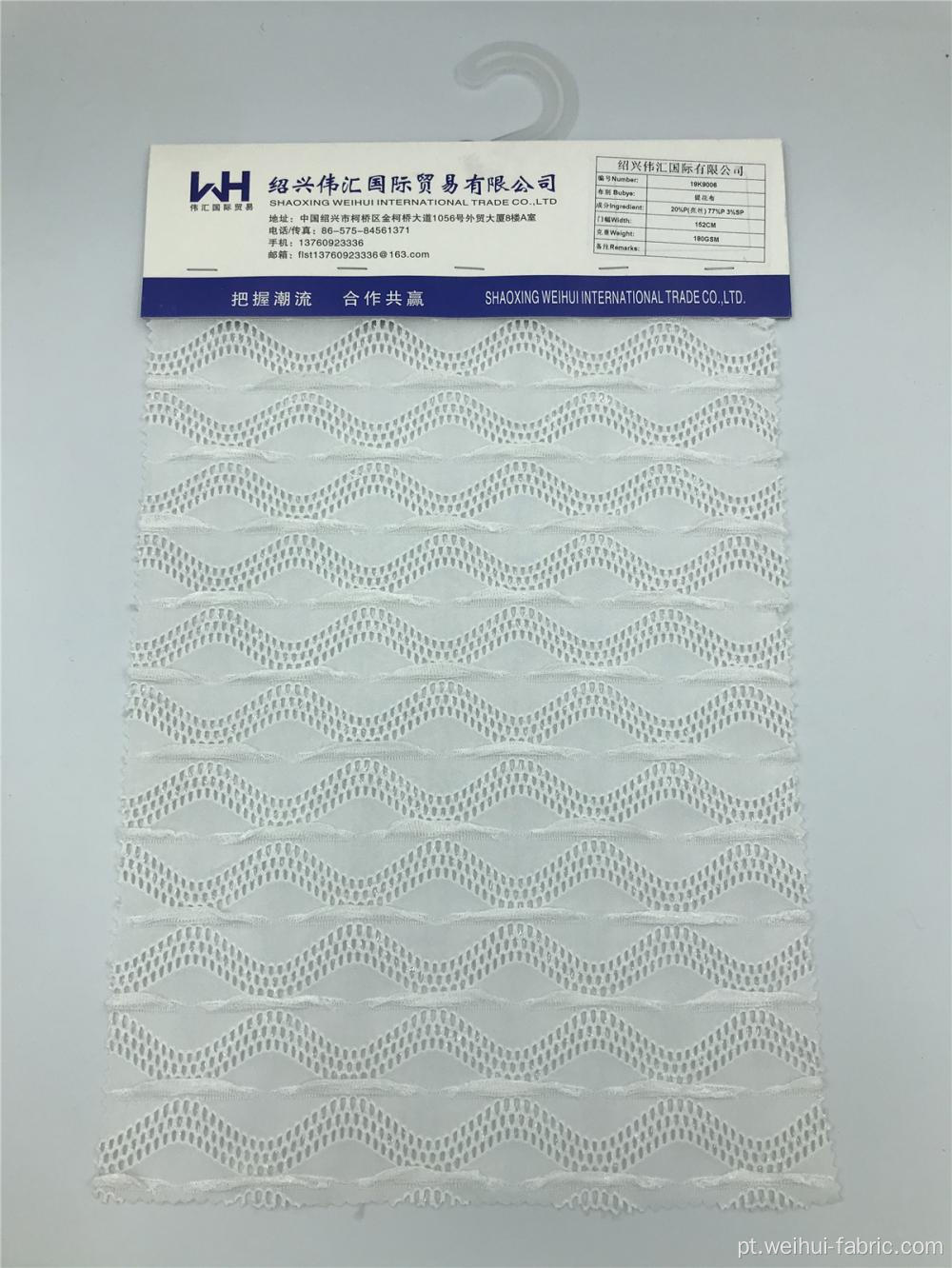 Tecido de malha Flow Mark 290GSM P / SP Jacquard Tecidos