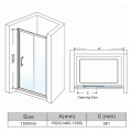 ​SALLY Chrome Framed Clear Glass Sliding Shower Door
