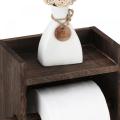 Farmhouse Toilet Paper Holder with Phone Shelf