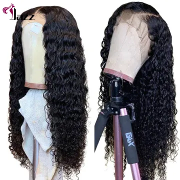 180% Density HD Swiss Lace Deep Wave Remy Brazilian Real Human Hair Lace Front Wig Pre Plucked Lace Front Wigs