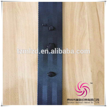 Polyester black water proof webbing