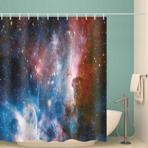 Galaxy Waterproof Shower Curtain Starry Sky Dreamy Bathroom Decor