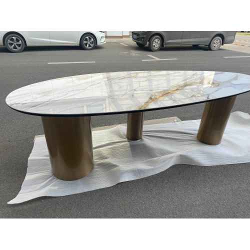 Luxury Classical Marble Top Dining Table for 8