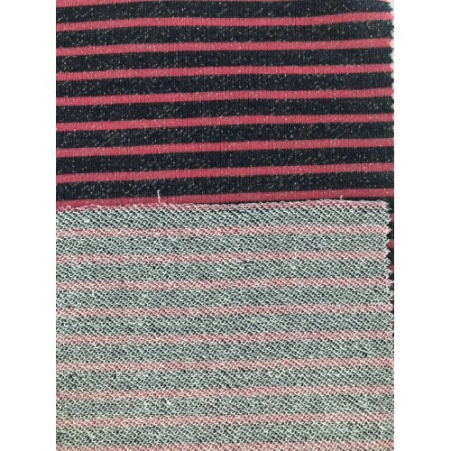 Stripe French Terry med silver