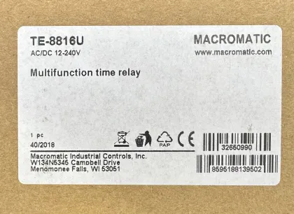 TE-8816U Relay Time Delay Multi-Function 12-240VAC/DC 15A SPDT