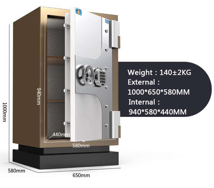 Jh100 Electronic fingerprint Fireproof Safebox1