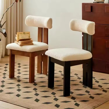 Tawaran Terbaik di Kerusi Makan Upholstered Velvet Nordic - Reka Bentuk Mewah Moden di Kilang Rendah Harga