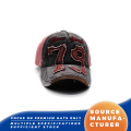 Topi Baseball yang Dicuci Menampilkan New York 79 Patch