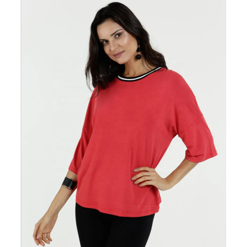 Kimono-sleeved blouses for women black white tape blouse