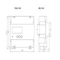 DC Industrial DIN Rail εγκατάσταση Ψηφιακού μετρητή ισχύος