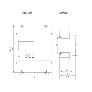 DC Industrial Din Rail Installation Digital Power Meter