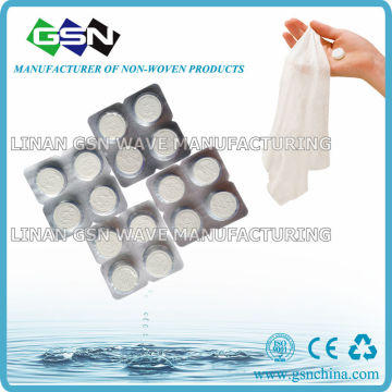 Magic Compressed Towels/small tissue pack mini tissue in 4pc blister pack