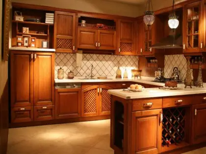 Latest Hardwood Cabinets Dark Oak Bespoke Kitchen Cabinets