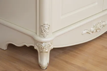 A Late Library Corner Bookcase in White Color