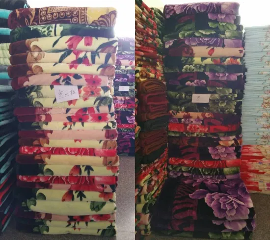 Stock 100%Polyester Bedding/Mink Blanket/Raschel Blanket