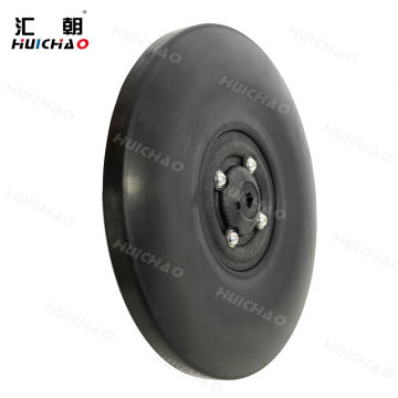 Rubber closing wheel assembly