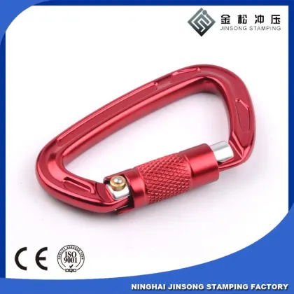 Green spring carabiner