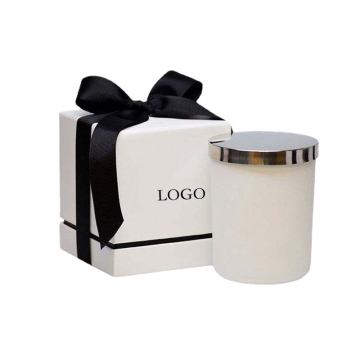 White Cardboard Cosmetics Bottle Scented Candle Packaging Gift Box