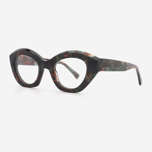 Bevel Cat Eye Acetate Female Optical Frames 23A3182