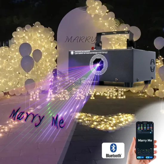Bluetooth Mobile Phone App: 2W RGB Animation 3D Laser Light with Editable Logo Letters for Wedding, Party, and Club Stages