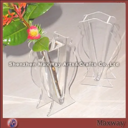 Epoxy bonded elegant flagon-shaped crystal acrylic vase/flower vase