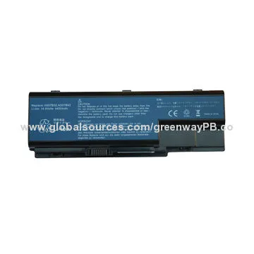 Replacement Laptop Battery for Acer 5520, 11.1/14.8V, 4,400mAh, Black, AS07B31