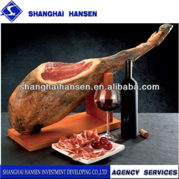 Iberian ham (Jamon iberico) import and export agency services for commodity logistics