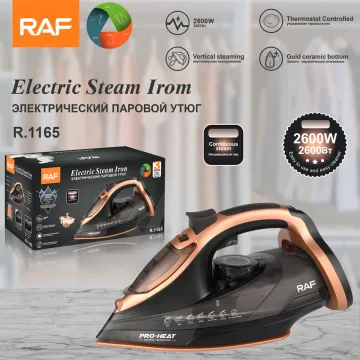 RAF New Thermostat Dial Anti Drip Ceramic Soleplate Electric Steam Iron for Clothes