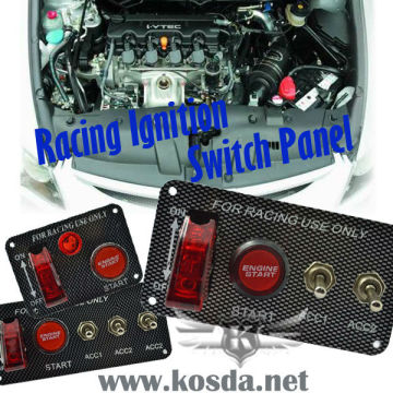 Ignition Engine Start Push Botton Switch Panel with toggle switch