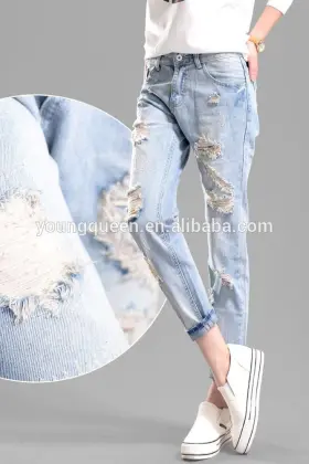 NZK9 jeans female trousers relaed casual pants feet new fashion jeans pants price