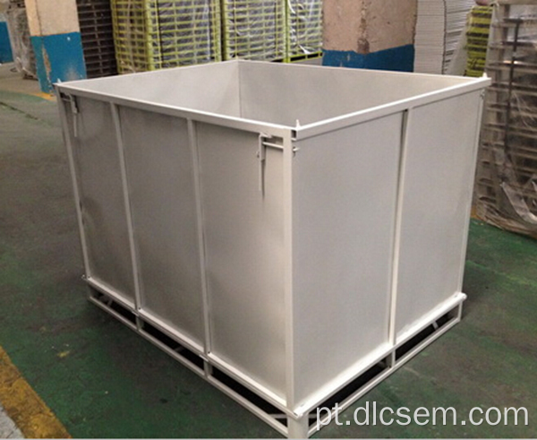 Caixa de rotatividade de metal para armazenamento em armazém
