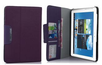 Brown Tablet PC Leather Case Wallet Stand For Samsung Galax