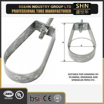 Silver White Electro Galvanized sprinkler pipe hanger clamp