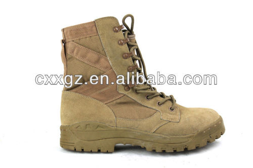 Suede leather military boots army boots canvas boots