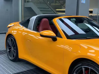 Euromaster Hot Sale Super Gloss Vinyl Car Wrapping Film - PET Papaya Yellow Inozetek Color Changing Film