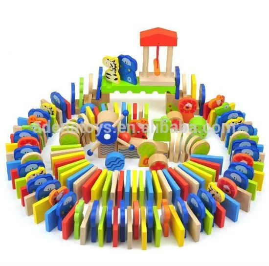 preschool teaching aids/ wooden educational learning toys/ mechanism dominoes/ cartoon animal design alphabets dominoes/