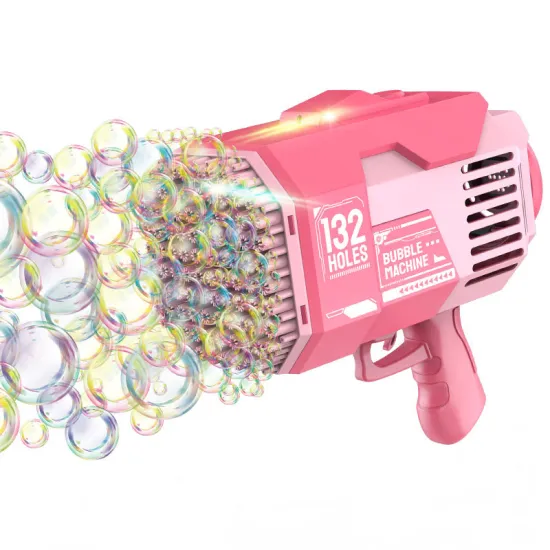 New 132 Holes Bubble Bazooka: The Ultimate Automatic Electric Bubble Launcher and Blaster Machine Gun Toy for Outdoor Play